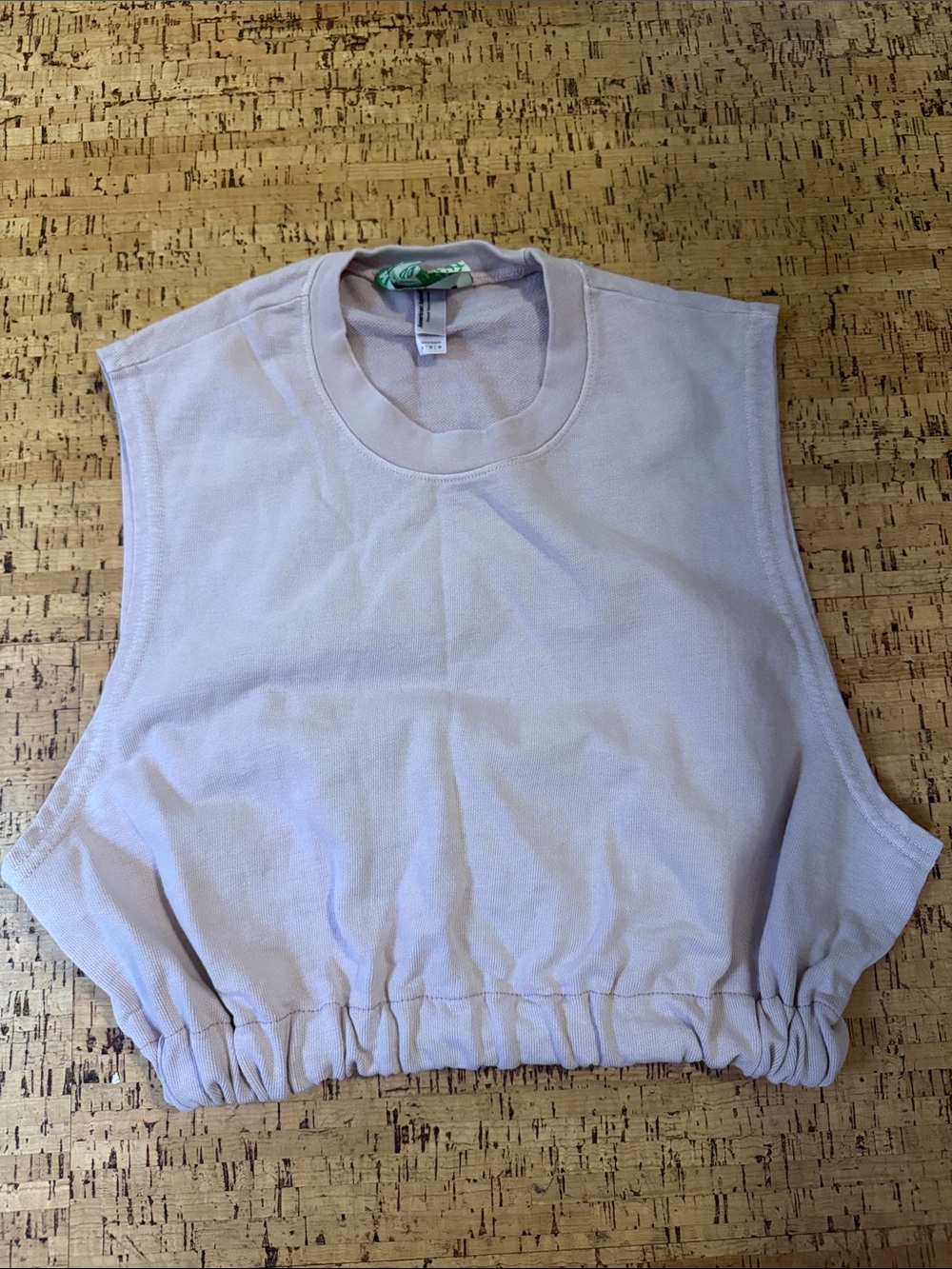American Apparel Lavender Cropped Muscle Tee